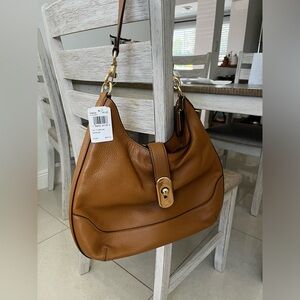 Coach Amber Hobo in Light Saddle NWT